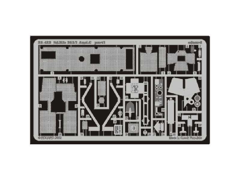 Sd. Kfz.251/1 Ausf. C 1/35 - Tamiya - blaszki - zdjęcie 1 Sd. Kfz.251/1 Ausf. C 1/35 - Tamiya - blaszki - zdjęcie 1