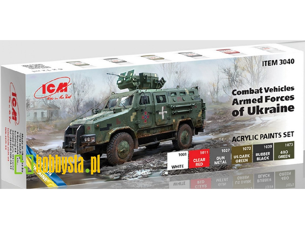 Acrylic Paints Set For Combat Vehicles Armed Forces Of Ukraine - zdjęcie 1 Acrylic Paints Set For Combat Vehicles Armed Forces Of Ukraine - zdjęcie 1