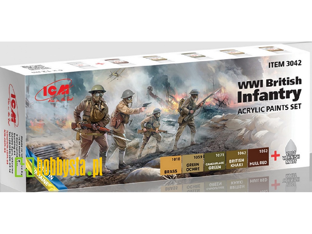 Acrylic Paints Set For WWI British Infantry - zdjęcie 1 Acrylic Paints Set For WWI British Infantry - zdjęcie 1
