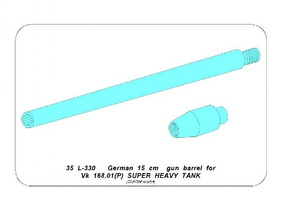 Lufa 15cm do niemieckiego super ciężkiego czołgu Vk168.01(P) - zdjęcie 9