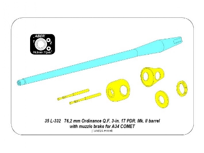 Lufa 76,2 mm (3 cale) 17 funtowa Mk. II z hamulcem wylotowym do czołgu A34 COMET - zdjęcie 13