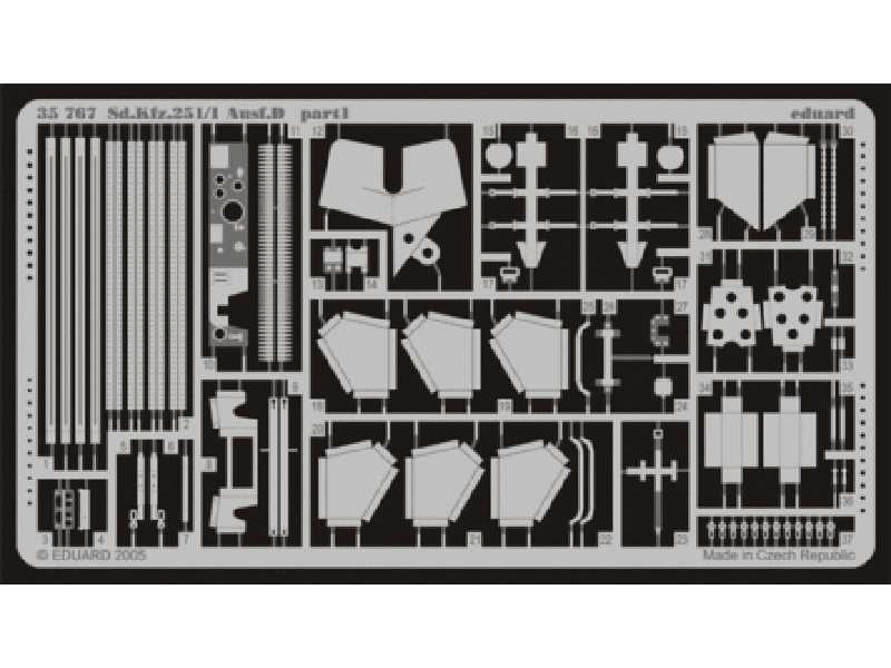  Sd. Kfz.251/1 Ausf. D 1/35 - Afv Club - blaszki - zdjęcie 1