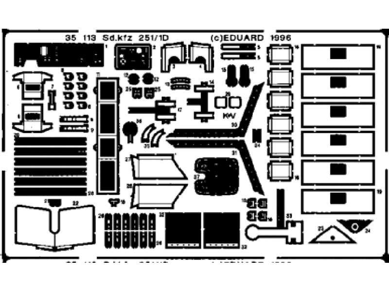 Sd. Kfz.251/1 Ausf. D 1/35 - Tamiya - blaszki - zdjęcie 1 Sd. Kfz.251/1 Ausf. D 1/35 - Tamiya - blaszki - zdjęcie 1