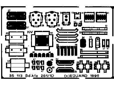  Sd. Kfz.251/1 Ausf. D 1/35 - Tamiya - blaszki - zdjęcie 3