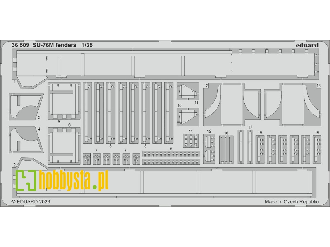SU-76M fenders 1/35 - ZVEZDA - zdjęcie 1 SU-76M fenders 1/35 - ZVEZDA - zdjęcie 1