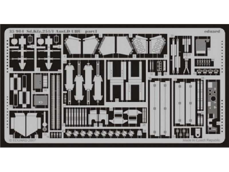  Sd. Kfz.251/1 Ausf. D UHU 1/35 - Afv Club - blaszki - zdjęcie 1