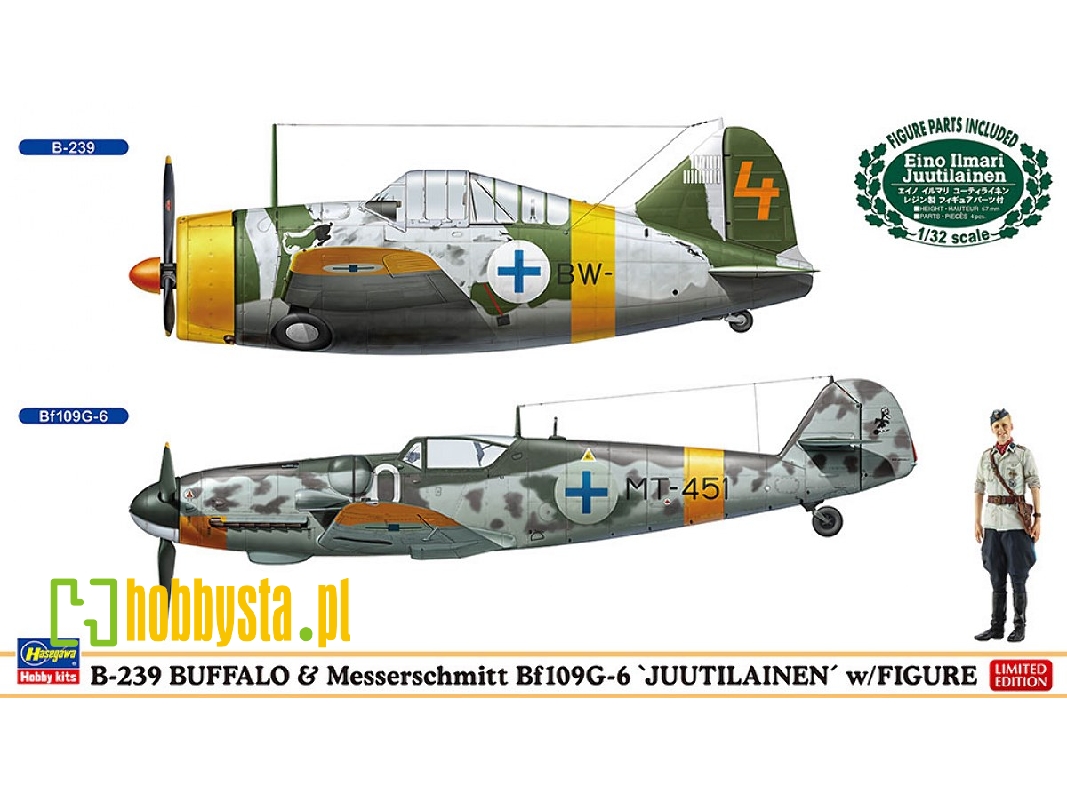 P-239 Buffalo And Messerschmitt Bf109g-6 'juutilainen' With Figure (2 Kits In The Box) - zdjęcie 1