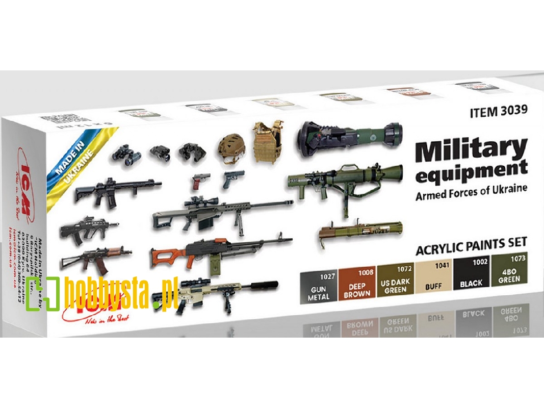 Acrylic Paint Set For Military Equipment Armed Forces Of Ukraine - zdjęcie 1 Acrylic Paint Set For Military Equipment Armed Forces Of Ukraine - zdjęcie 1