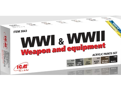 Acrylic Paint Set For WWI &#038; WWII Weapon And Equipment - zdjęcie 1