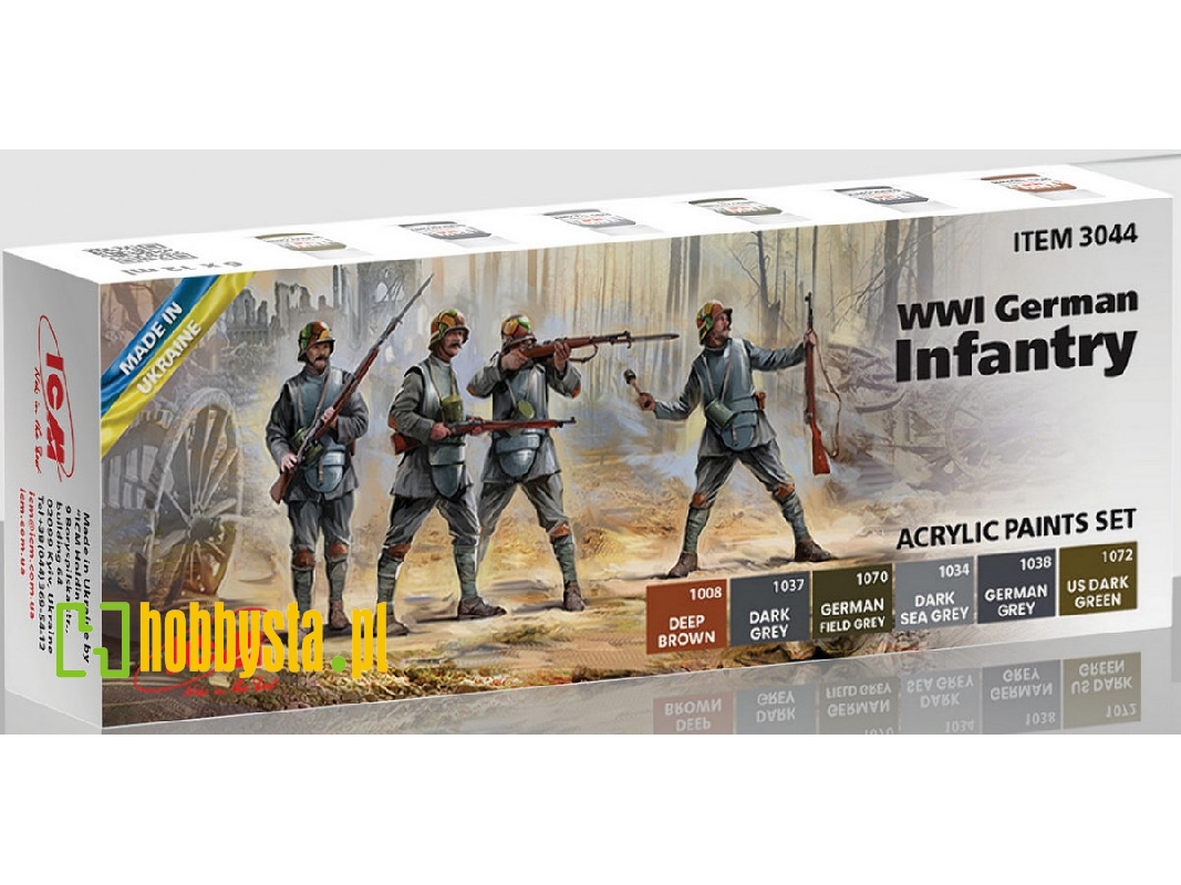 Acrylic Paint Set For WWI German Infantry - zdjęcie 1 Acrylic Paint Set For WWI German Infantry - zdjęcie 1