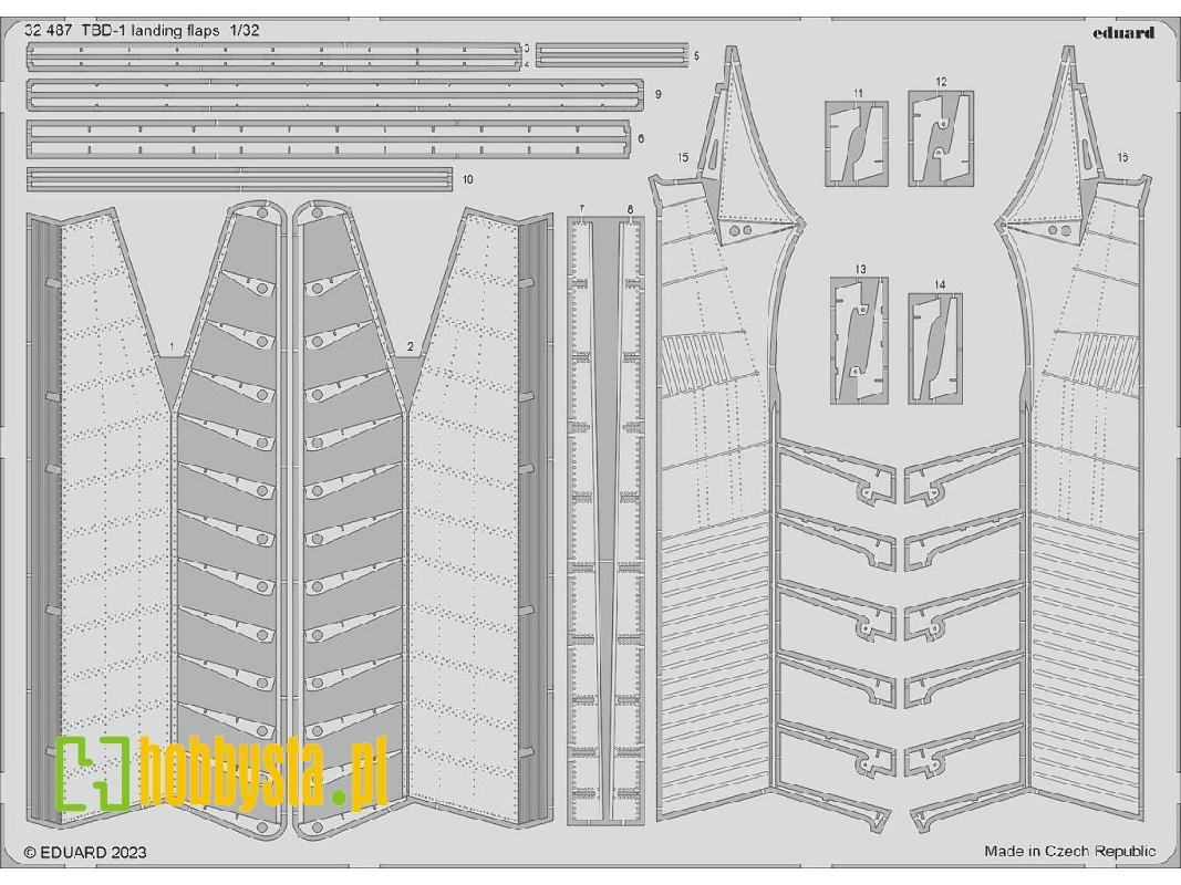 TBD-1 landing flaps 1/32 - TRUMPETER - zdjęcie 1 TBD-1 landing flaps 1/32 - TRUMPETER - zdjęcie 1