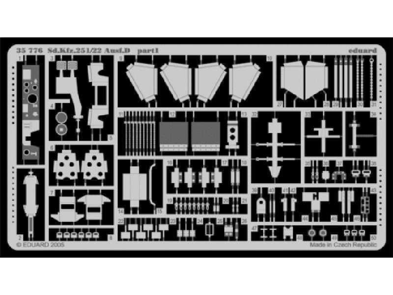 Sd. Kfz.251/22 Ausf. D 1/35 - Dragon - blaszki - zdjęcie 1 Sd. Kfz.251/22 Ausf. D 1/35 - Dragon - blaszki - zdjęcie 1