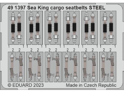 Sea King HU.5 cargo seatbelts STEEL 1/48 - AIRFIX - zdjęcie 1
