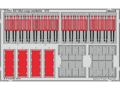 AC-130J cargo seatbelts 1/72 - ZVEZDA - zdjęcie 1