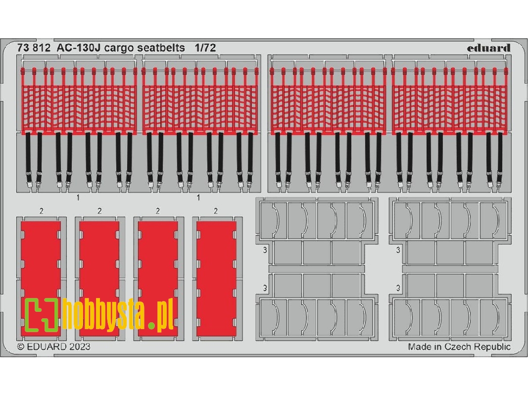 AC-130J cargo seatbelts 1/72 - ZVEZDA - zdjęcie 1