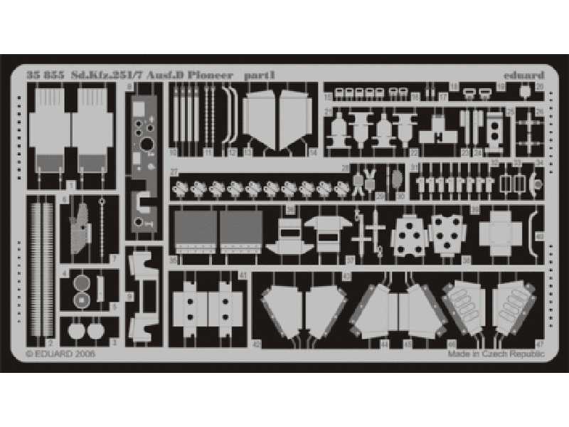  Sd. Kfz.251/7 Ausf. D Pioneer 1/35 - Dragon - blaszki - zdjęcie 1