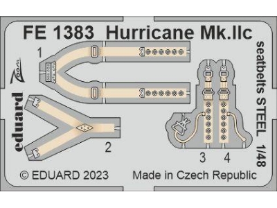 Hurricane Mk. IIc seatbelts STEEL 1/48 - ARMA HOBBY - zdjęcie 1