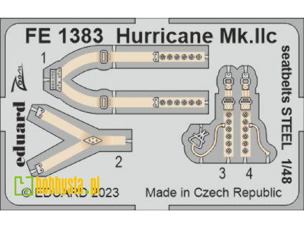 Hurricane Mk. IIc seatbelts STEEL 1/48 - ARMA HOBBY - zdjęcie 1