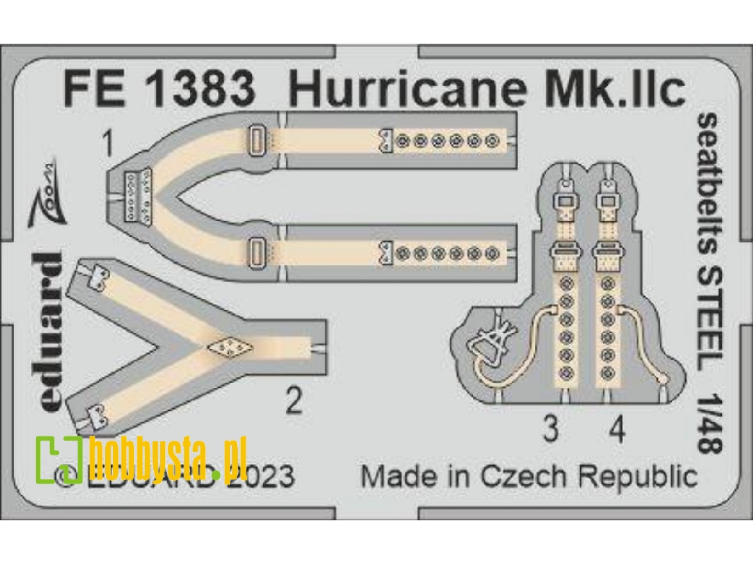 Hurricane Mk. IIc seatbelts STEEL 1/48 - ARMA HOBBY - zdjęcie 1 Hurricane Mk. IIc seatbelts STEEL 1/48 - ARMA HOBBY - zdjęcie 1