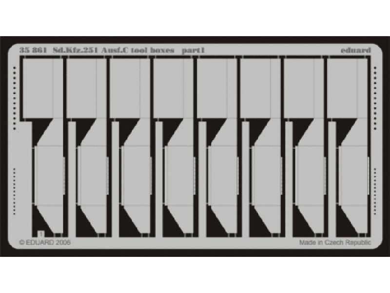 Sd. Kfz.251 Ausf. C tool boxes 1/35 - Dragon - blaszki - zdjęcie 1 Sd. Kfz.251 Ausf. C tool boxes 1/35 - Dragon - blaszki - zdjęcie 1