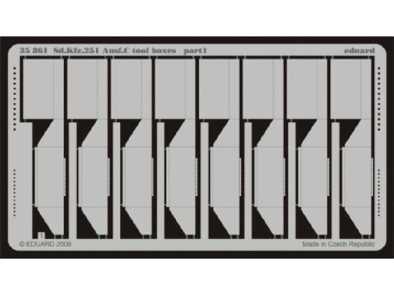  Sd. Kfz.251 Ausf. C tool boxes 1/35 - Dragon - blaszki - zdjęcie 1