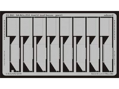  Sd. Kfz.251 Ausf. C tool boxes 1/35 - Dragon - blaszki - zdjęcie 2