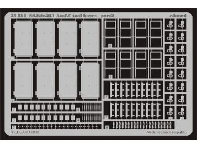  Sd. Kfz.251 Ausf. C tool boxes 1/35 - Dragon - blaszki - zdjęcie 3