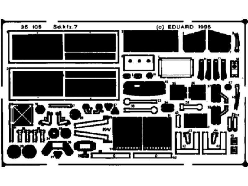 Sd. Kfz.7 1/35 - Tamiya - blaszki - zdjęcie 1 Sd. Kfz.7 1/35 - Tamiya - blaszki - zdjęcie 1