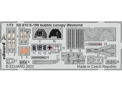 S-199 bubble canopy Weekend 1/72 - EDUARD - zdjęcie 1