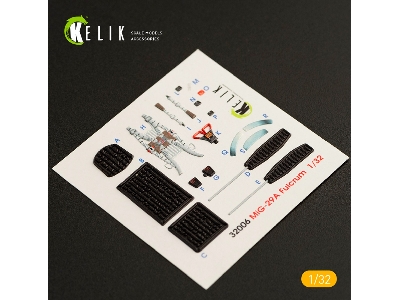 Mig-29a (9-12) Fulcrum Interior 3d Decals For Trumpeter Kit - zdjęcie 3