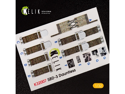 Sbd-3 Dauntless Interior 3d Decals For Trumpeter Kit - zdjęcie 4