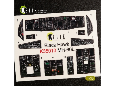 Mh-60l Black Hawk Interior 3d Decals For Kitty Hawk Kit - zdjęcie 3