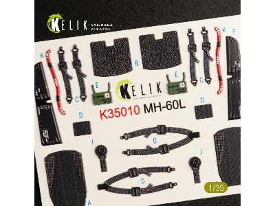 Mh-60l Black Hawk Interior 3d Decals For Kitty Hawk Kit - zdjęcie 4