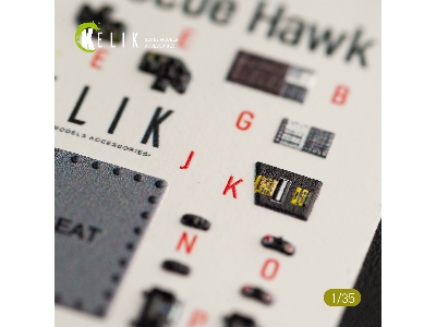 Hh-60h Rescue Hawk Interior 3d Decals For Kitty Hawk Kit - zdjęcie 7