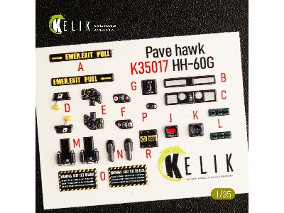 Hh-60g Pave Hawk Interior 3d Decals For Kitty Hawk Kit - zdjęcie 4