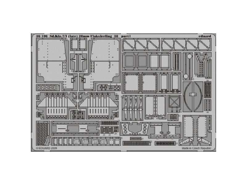  Sd. Kfz.7/1 (late) Flak 38 20mm 1/35 - Trumpeter - blaszki - zdjęcie 1