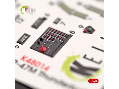 P-47m Thunderbolt Interior 3d Decals For Tamiya Kit - zdjęcie 3