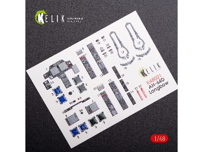 Ah-64d Apache Longbow Interior 3d Decals For Hasegawa Kit - zdjęcie 1