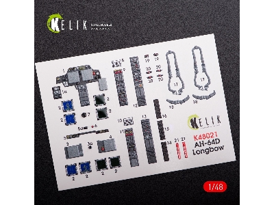 Ah-64d Apache Longbow Interior 3d Decals For Hasegawa Kit - zdjęcie 5
