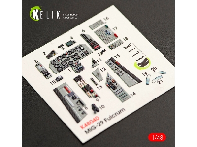 Mig-29a (9-12) Fulcrum Interior 3d Decals For Gwh Kit - zdjęcie 2