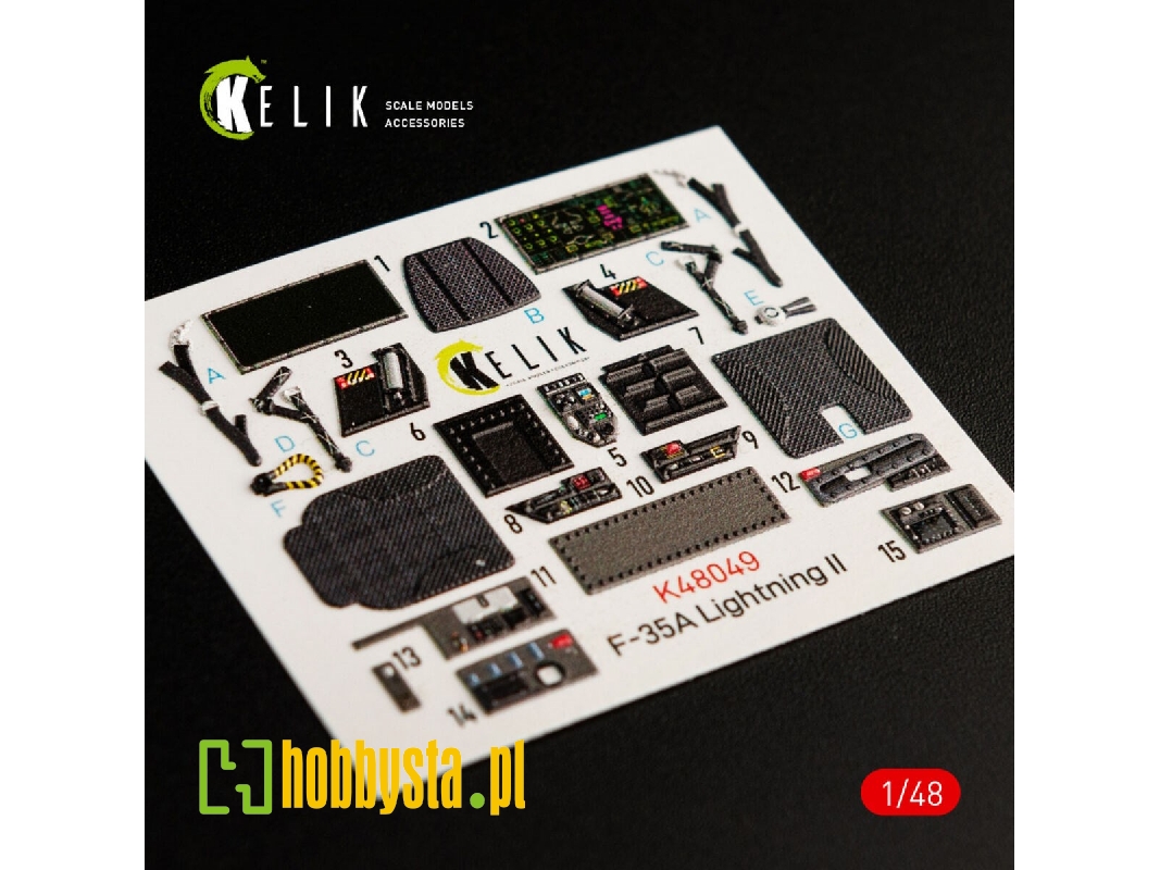 F-35a Lightning Ii Interior 3d Decals For Meng Kit - zdjęcie 1