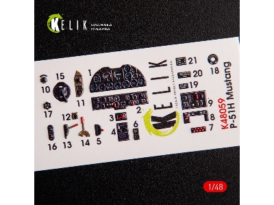 P-51h Mustang Interior 3d Decals For Modelsvit Kit - zdjęcie 3