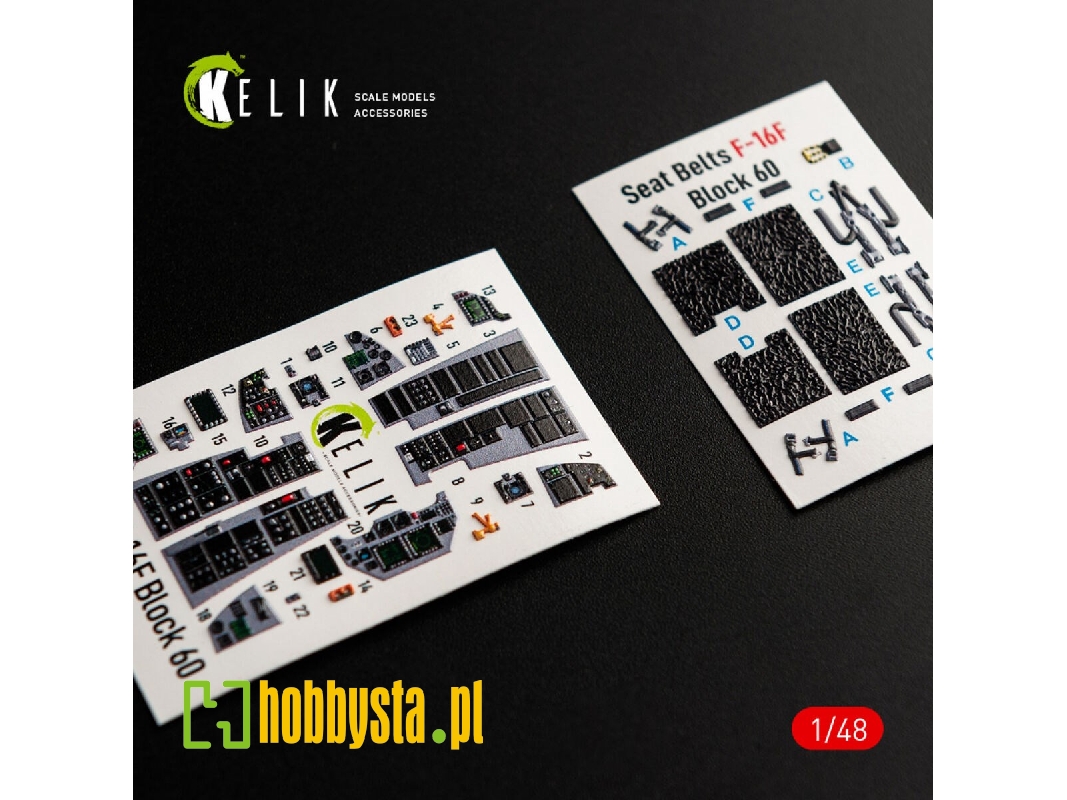 F-16f Desert Vipers Block 60 Interior 3d Decals For Kinetic Kit - zdjęcie 1