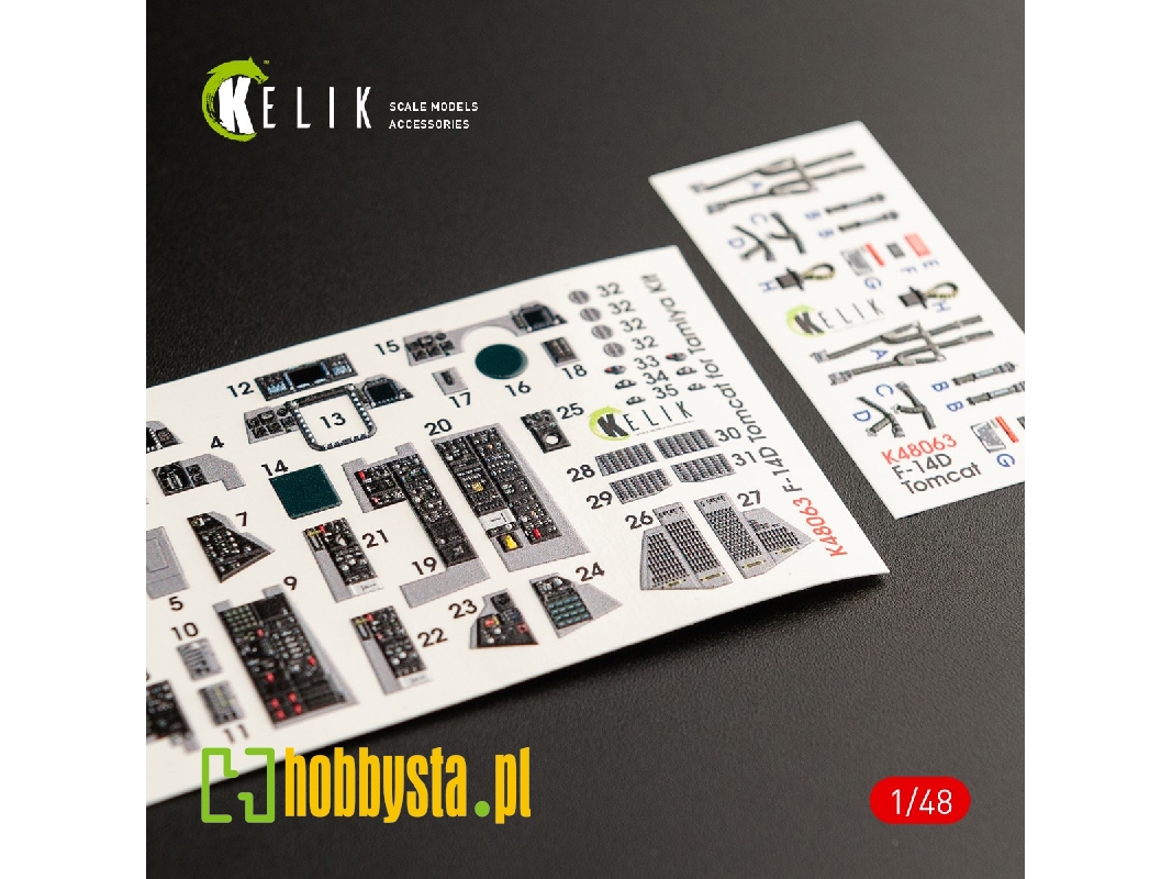 F-14d Tomcat Interior 3d Decals For Tamiya Kit - zdjęcie 1