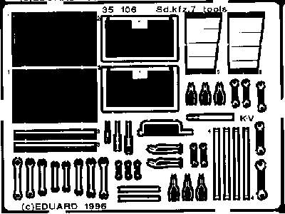  Sd. Kfz.7 tool box 1/35 - Tamiya - blaszki - zdjęcie 2