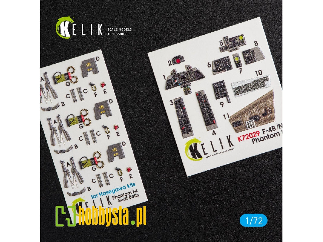 F-4 (B, N) Phantom Ii Interior 3d Decals For Hasegawa Kit - zdjęcie 1