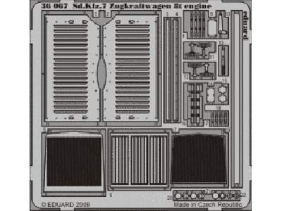  Sd. Kfz.7 Zugkraftwagen 8t engine 1/35 - Trumpeter - blaszki - zdjęcie 1