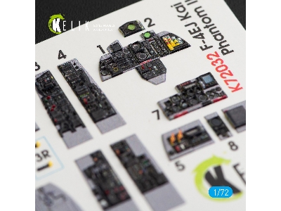 F-4ej Kai Phantom Ii Interior 3d Decals For Hasegawa Kit - zdjęcie 5