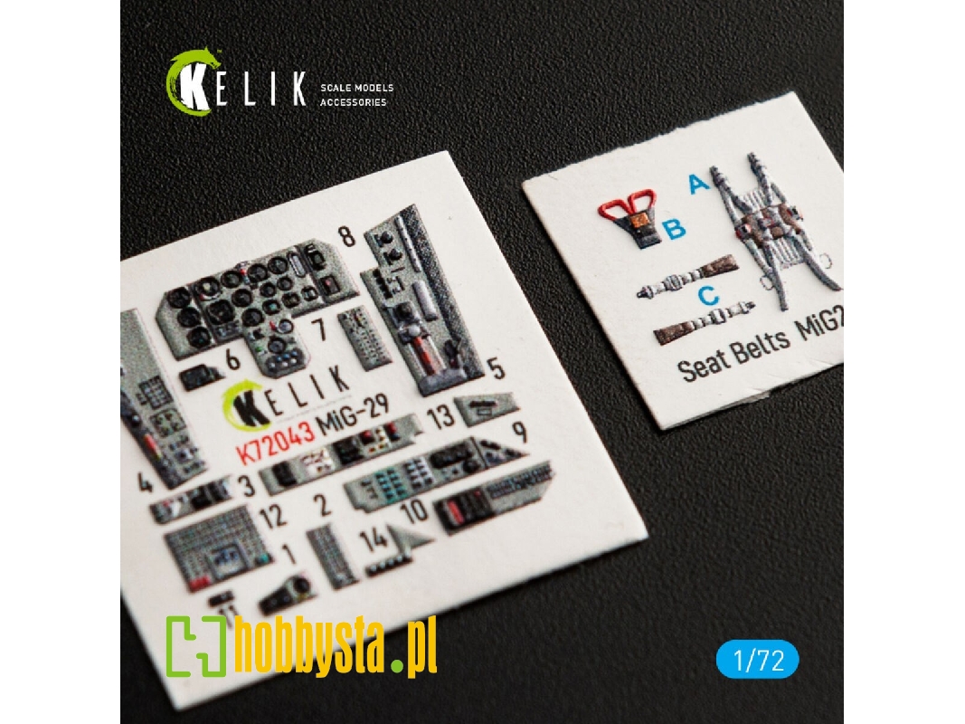 Mig-29 Fulcrum-a 9-12 Interior 3d Decals For Gwh Kit - zdjęcie 1 Mig-29 Fulcrum-a 9-12 Interior 3d Decals For Gwh Kit - zdjęcie 1