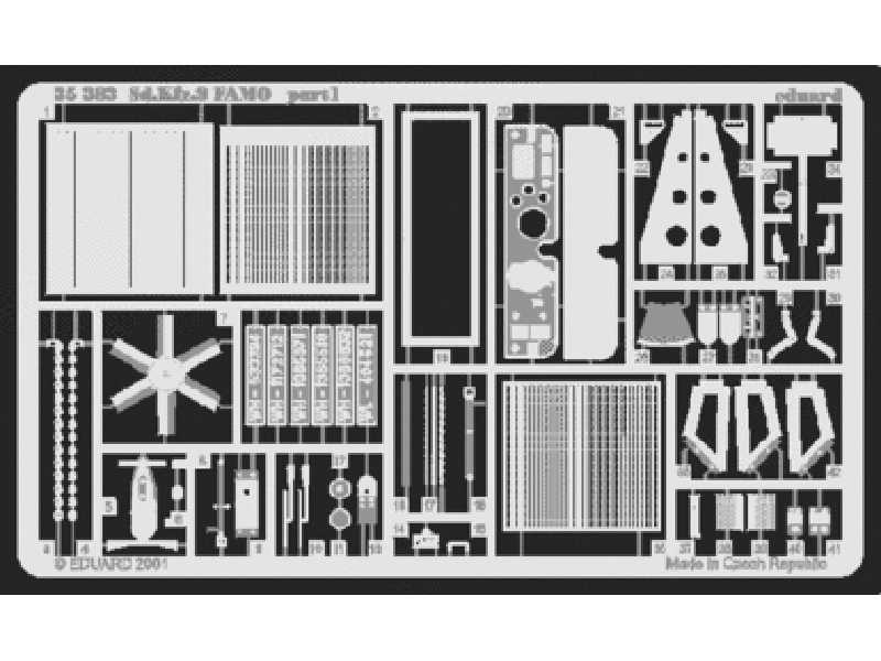  Sd. Kfz.9 Famo 1/35 - Tamiya - blaszki - zdjęcie 1